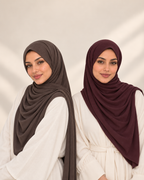 Deux femmes portant le hijab jersey premium Soft Veils
